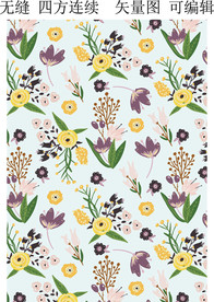 春夏花卉图案 装饰花卉图案