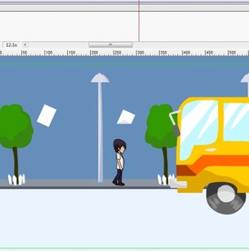 一个人出门出去旅行的动画30秒