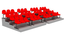 3D剧场座椅模型
