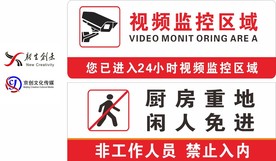 视频监控区域 厨房重地