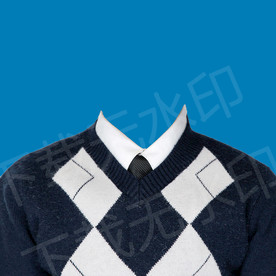 小男孩毛衣证件照衣服