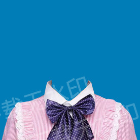 女童领花粉色证件照寸照衣服正装