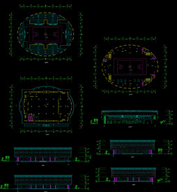 二层体育馆建筑设计图纸
