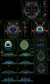 四层体育馆建筑设计含马道平面布