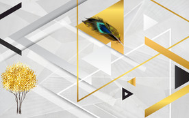 几何高档无框画 tif分层