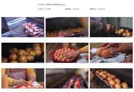 烧烤花肉烤牛肉串烤生鸡蛋