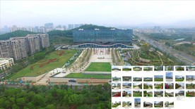 园林景观城市广场19年航拍素材