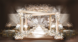 香槟色婚礼效果图设计