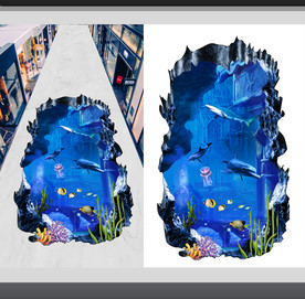 海洋 立体画 3D画