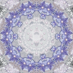 紫花蕾丝吊顶图