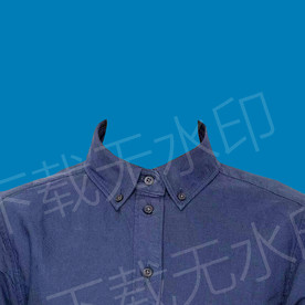 女生蓝色衬衫模板