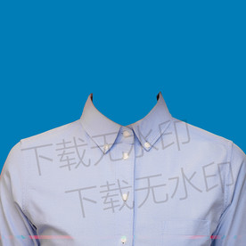 女性蓝色深色衬衫