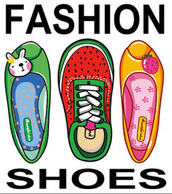 3只鞋子 卡通 兔子 手绘