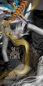 抽象画羽毛美女线条装饰画玄关