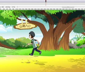 人物跑步跑过五个场景规律30秒