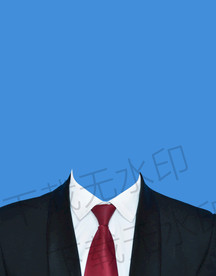 红色西装领带模板