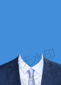 蓝色西装模板