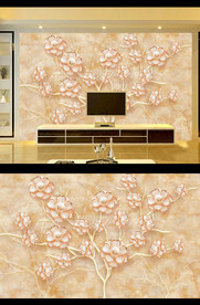 富贵花开背景墙