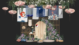 紫色日式主题婚礼