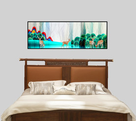 水彩麋鹿装饰画