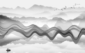 意境新款山水画 tif分层