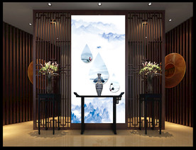 中国风山水玄关画