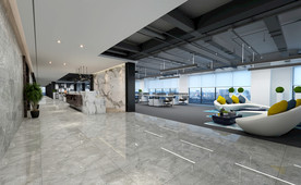 办公室接待前台效果图