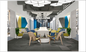 开放办公室效果图