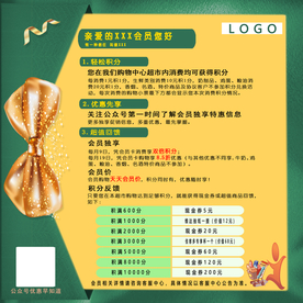 超市会员积分内容