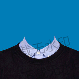 黑色衬衫证件照衣服模板