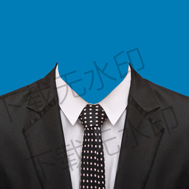 网格领带西装模板