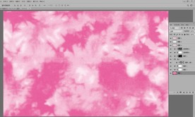粉红云雾无限循环无缝拼接服装印