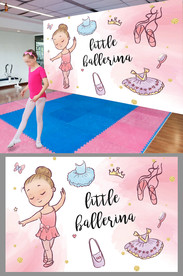 儿童芭蕾舞背景墙
