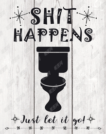 木板木纹英文挂板