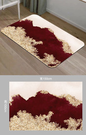 北欧抽象浴室厨房地垫