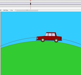 车子引导线在上坡上形式5秒