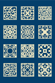 中国风方形纹样底纹