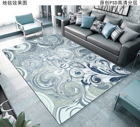 复古抽象花纹欧式地毯