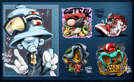 矢量嘻哈文化创意