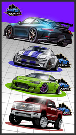 矢量手绘街头飚车系列