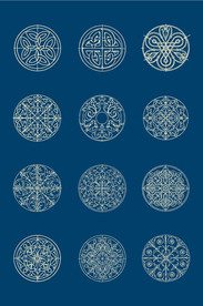 中国风圆形花纹装饰底纹