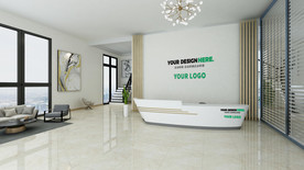 前台效果图 文化墙效果图样机