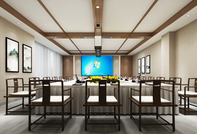 民宿中式会议室效果图