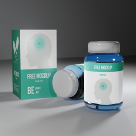 药瓶包装样机贴图