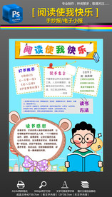 竖版读书小报阅读方法手抄报小报