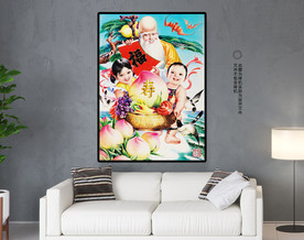 寿比南山挂画玄关