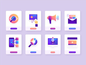 ai创意扁平图标icon多色彩