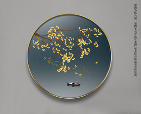 银杏花鸟装饰画 银杏装饰画