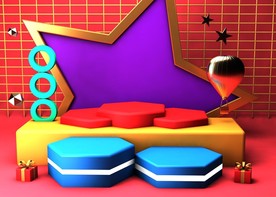 C4D  场景  颁奖台