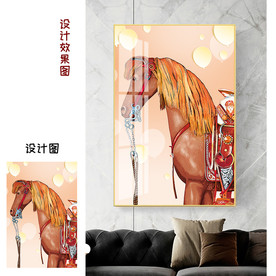 轻奢马酒店装饰画